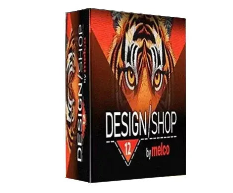 Melco DesignShop V12 Editor interface — embroidery design and digitizing software for lettering, editing, and machine contro